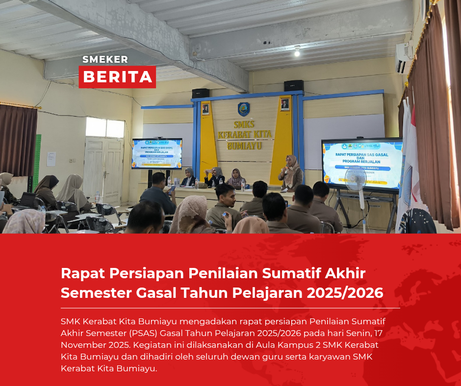 Rapat Persiapan Penilaian Sumatif Akhir Semester Gasal Tahun Pelajaran 2025/2026